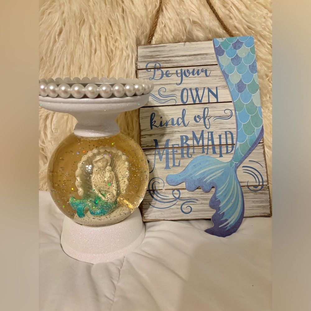 Bath and body works mermaid candle holder